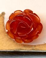 【販売再開】天然石カーネリアン紅茶のバラの花のピアス